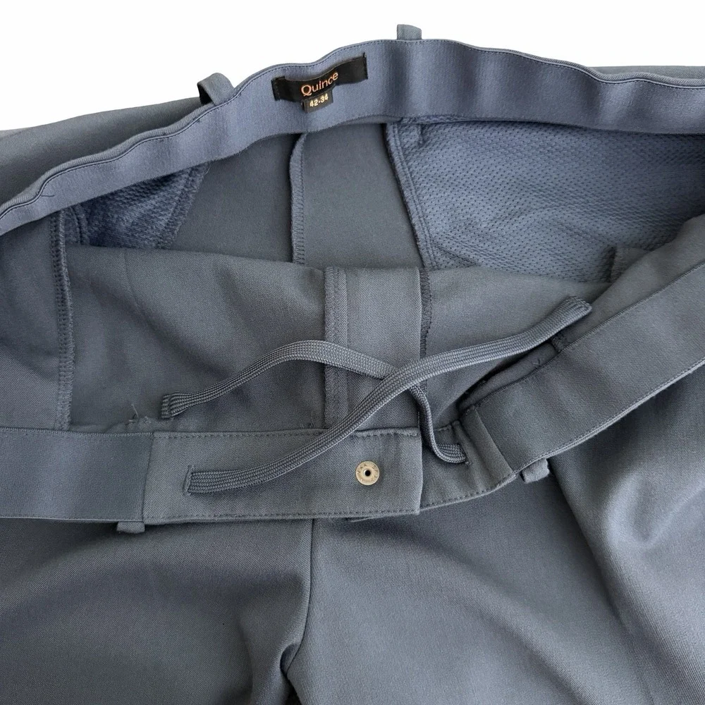 Quince Ultra Stretch 24/7 Smart Chino Pants Ocean Blue 42x34 Performance Casual